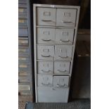 Industrial 10 Drawer Metal Filing Cabinet