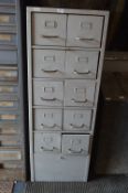 Industrial 10 Drawer Metal Filing Cabinet