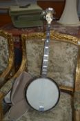 Banjo with Mother of Pearl and Banded Decoration