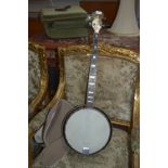 Banjo with Mother of Pearl and Banded Decoration