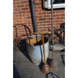 Galvanised Metal Dolly Tub and Two Copper Poshers
