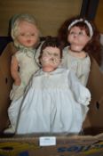Three 1950's Composition Dolls
