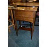 Edwardian Mahogany Inlaid Sewing Work Cabinet