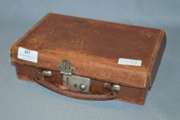 Small Leather Travel Vanity Case