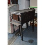 Norwegian Cast Iron Two Pot Stove on Legs with Decorative Panel Sides