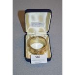 Cased Hallmarked Silver Napkin Ring - Birmingham 1976, Approx 44g