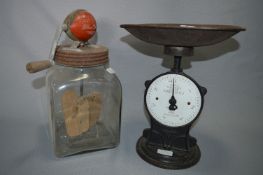 Blow Butter Churn and a Salter Family Scales