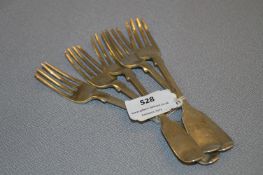 Set of Five Hallmarked Silver Forks - London 1874, Approx 212g