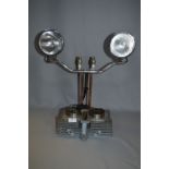 Motorcycle Engine Block and Headlight Upcycled Table Lamp
