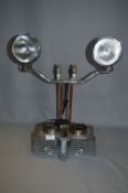 Motorcycle Engine Block and Headlight Upcycled Table Lamp