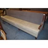 Mahogany Framed Vinyl Seated Low Back Bench 9'10" Length