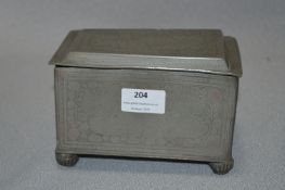 Georgian Pewter Caddy Box