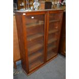 Edwardian Mahogany Five Height Bookcase with Glazed Doors