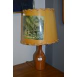 1970's Teak Table Lamp