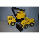 Tonka Tinplate Crane Truck and Digger