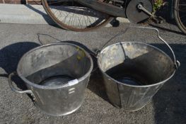 Two Steel Buckets