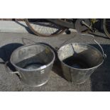 Two Steel Buckets