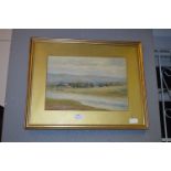 Framed and Signed Watercolour - Country Landscape