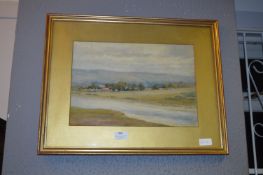 Framed and Signed Watercolour - Country Landscape