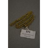 9ct Gold Chain Necklace - Approx 22.5g