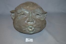 Bronze Effect Pottery Sculpture - Gargoyle Water Spout