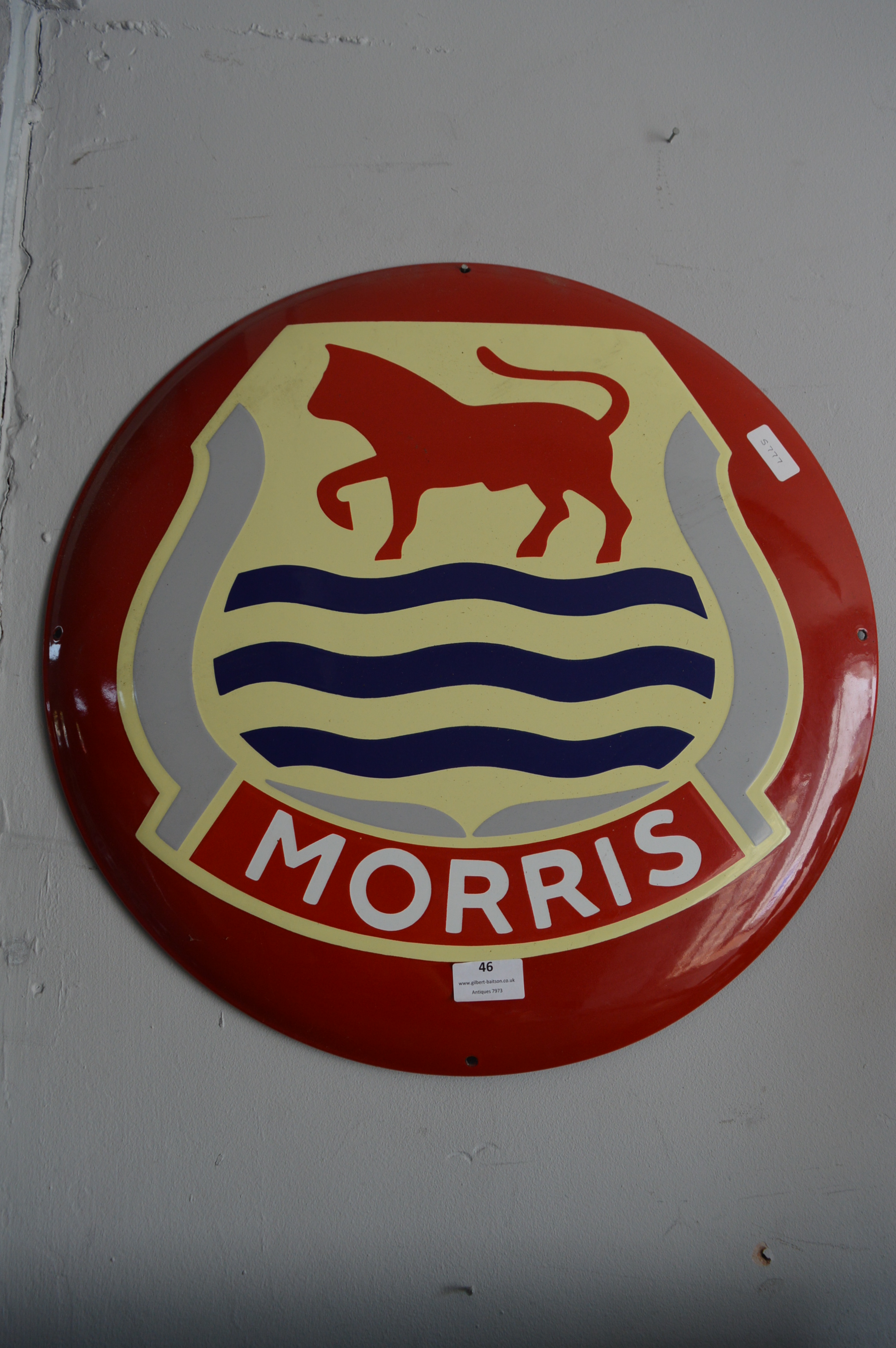 Reproduction Enameled Metal Sign - Morris