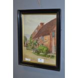 Framed Watercolour - The Cock Inn North Crawley