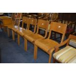 Set of Ten Esavian Beech Bible Chairs