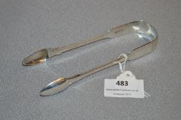 Hallmarked Georgian Silver Sugar Tongs - Approx 45g