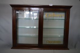 Cadbury's Wall Mounted Shop Display Cabinet