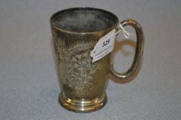 Engraved Silver Mug - Sheffield 1910, Approx 138g