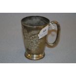 Engraved Silver Mug - Sheffield 1910, Approx 138g