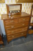 Edwardian Oak Two over Three Chest of Drawers