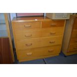 1950's Oak Two over Three Chest of Drawers