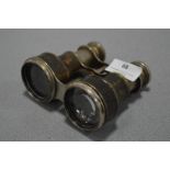 Pair of Leather Bound French Binoculars