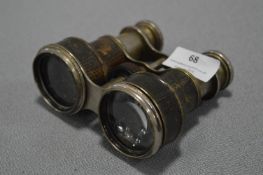 Pair of Leather Bound French Binoculars
