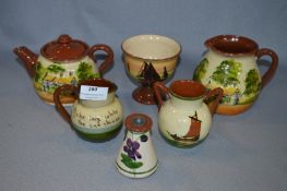 Collection of Torquay Motto Ware Teapot, Jugs, etc.