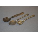Three Assorted Hallmarked Silver Teaspoons - Approx 63g