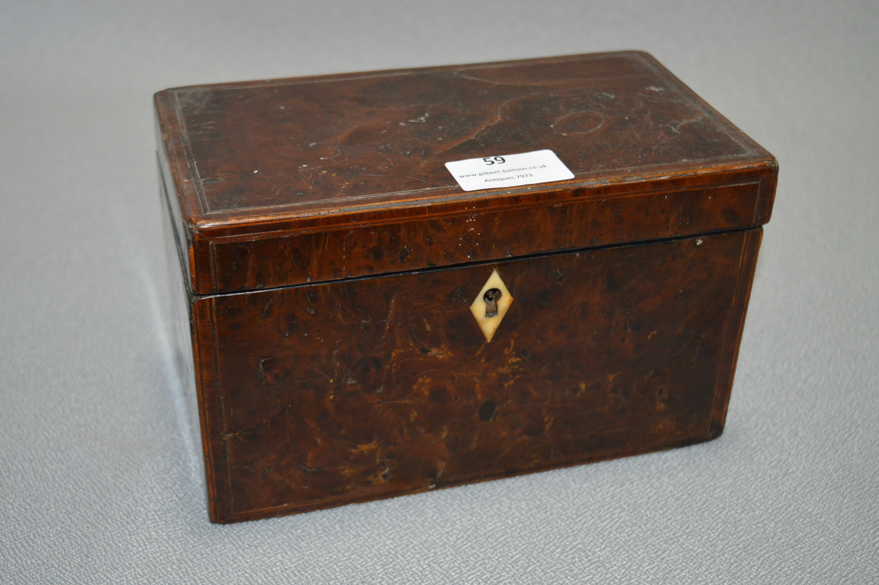 Burr Walnut Tea Caddy