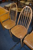 Pair of Ercol Windsor Highback Dining Chairs