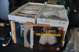 Two Boxes Containing a Quantity of 45rpm Singles - British and American Rock & Pop