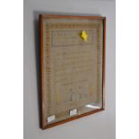 Framed Needlework Sampler - D. Bronsdon 1926