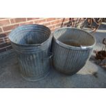 Galvanised Metal Dolly Tub and Waste Bin