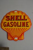 Reproduction Enameled Metal Sign - Shell Gasoline