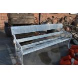 Victorian Garden Bench on Decorative Cast Iron Supports (6ft Long)