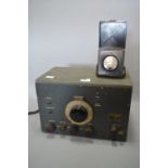 British Military Radio Receiver Type:R1224A with Bakelite Voltmeter