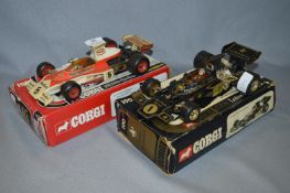 Two Boxed Corgi Diecast Model Vehicles - JPS Lotus Formula One and Mclaren M253 F1