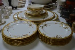 Minton James Green & Nephew Gilt Decorated Dinnerware (21 Pieces)