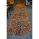 Floral Patterned Hall Runner Rug 23'4"x 3'