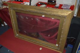 Large Gilt Painted Carved Acorn Picture Frame